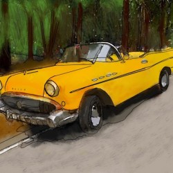 Cuba Yellow Car